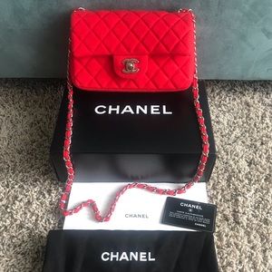 Authentic Chanel Jersey Mini handbag